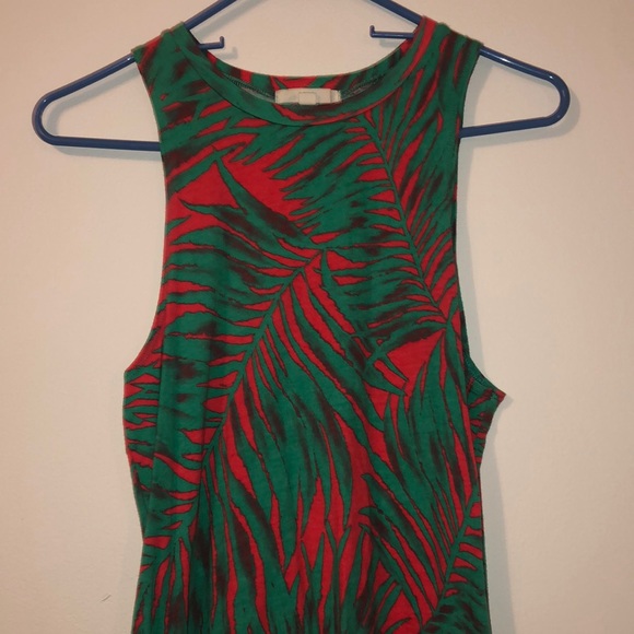 Vans Green & Red Leaf Patterned Dress - Picture 7 of 8